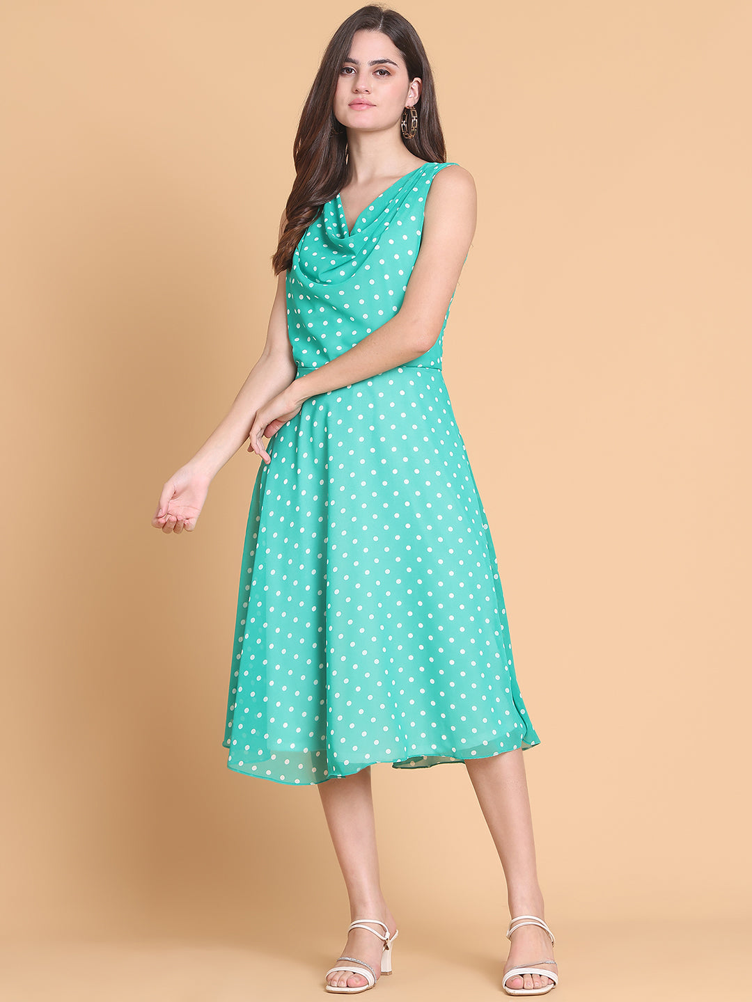 Polka dot Flared Dress
