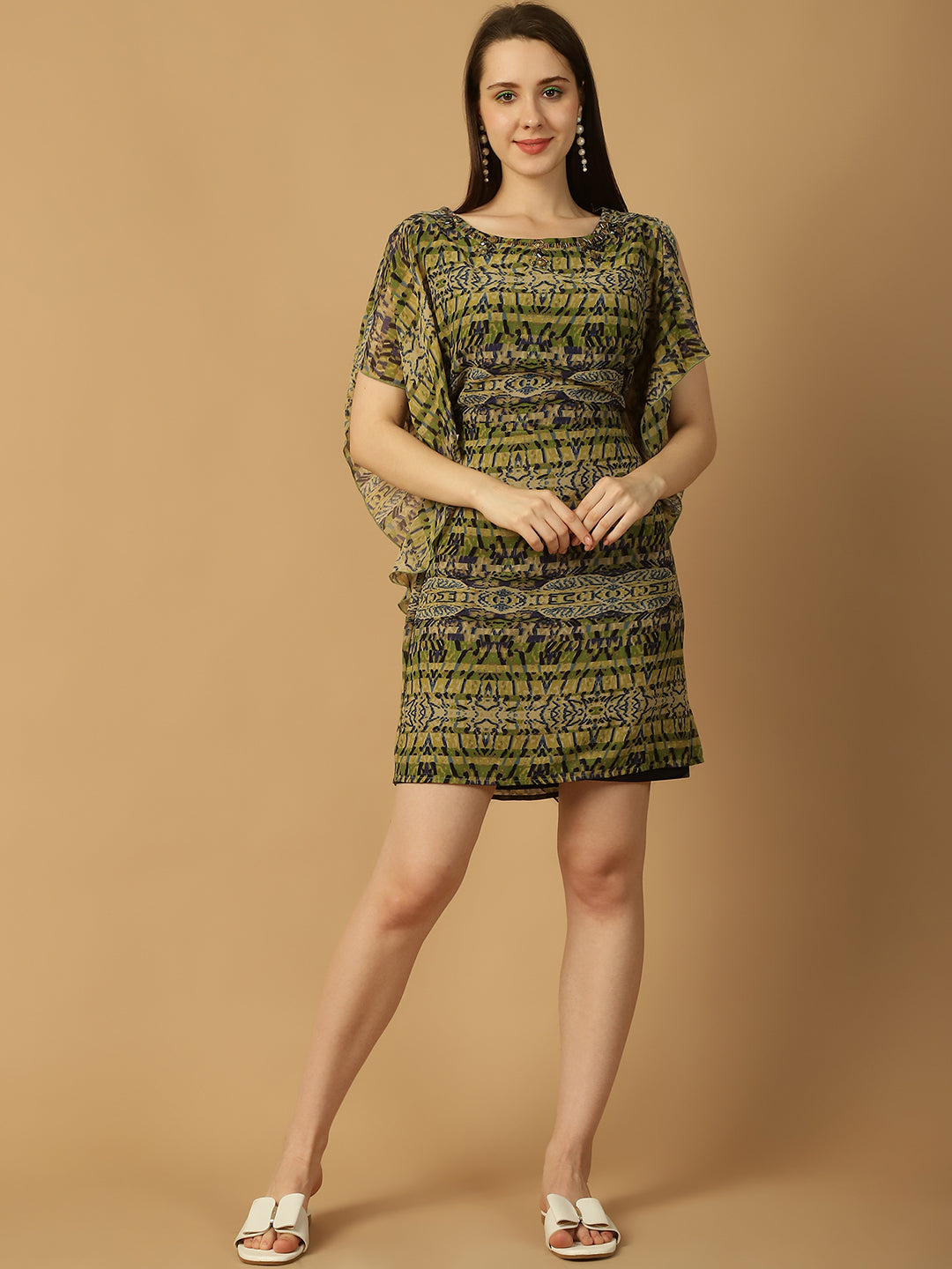 Buy Online Kaftan Mini Dress - 250DESIGNS Buy Online Kaftan Mini Dress - 250DESIGNS