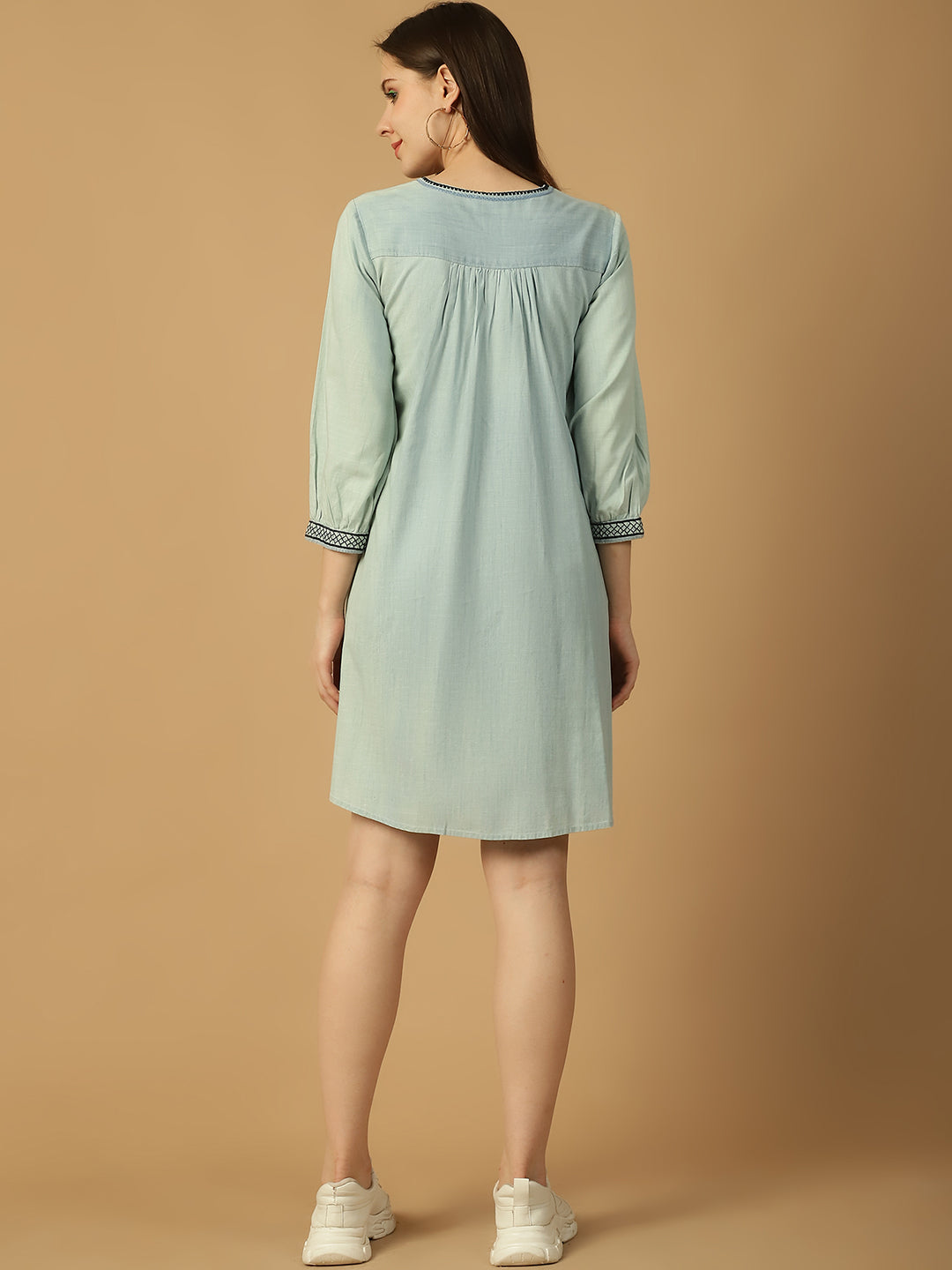 Embroidered Tassel Dress
