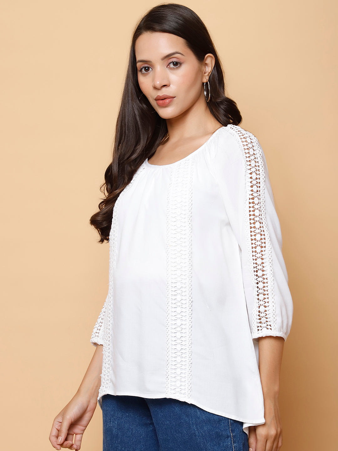 Round Neck Lace Top