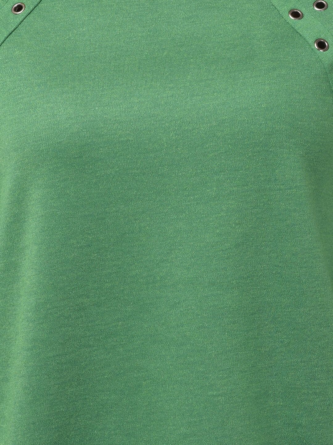 Women Tie Up Detail White Round Neck Boxy Top