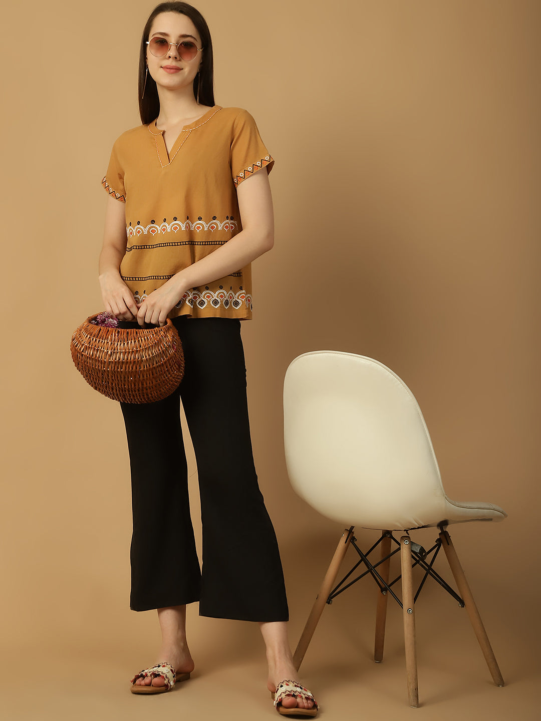 Embroidered Cotton Top