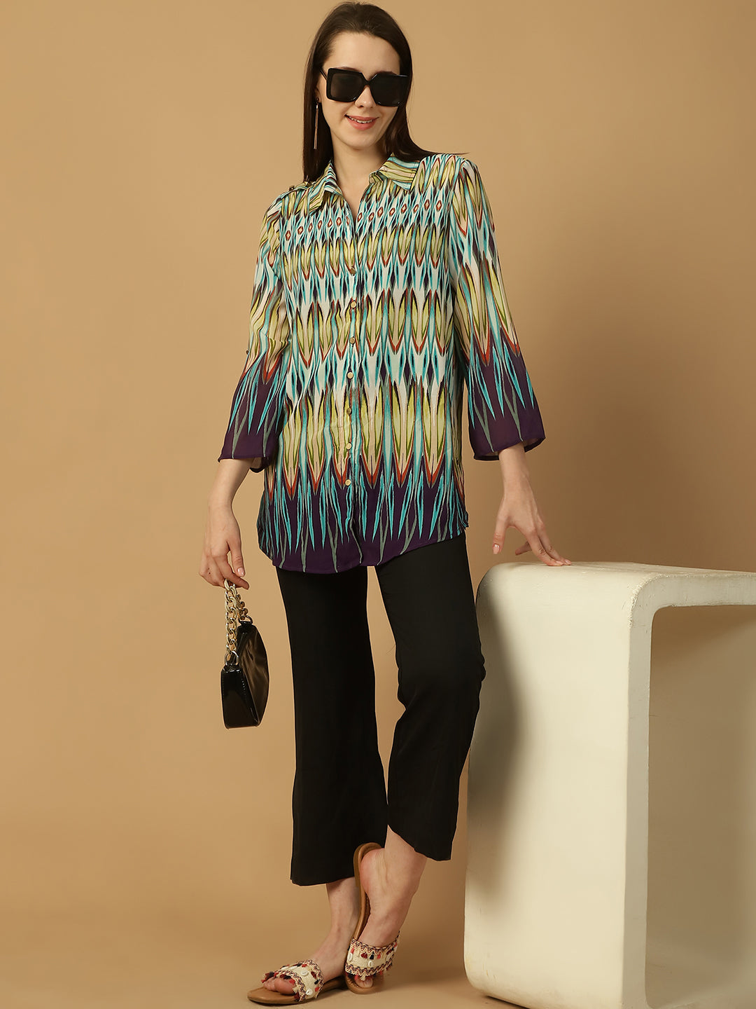 Women Multicoloured Printed Casual Shirt