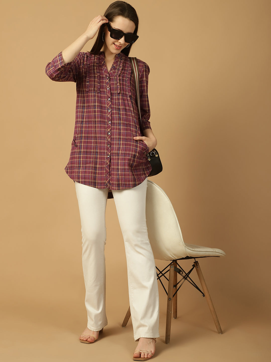 Checked Button-Down Shirt