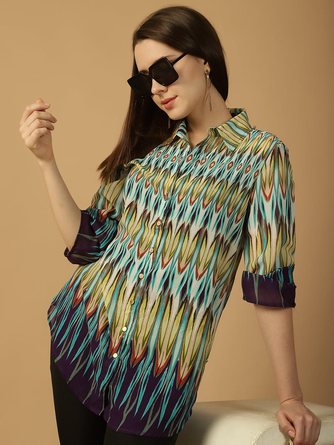 Women Multicoloured Printed Casual Shirt