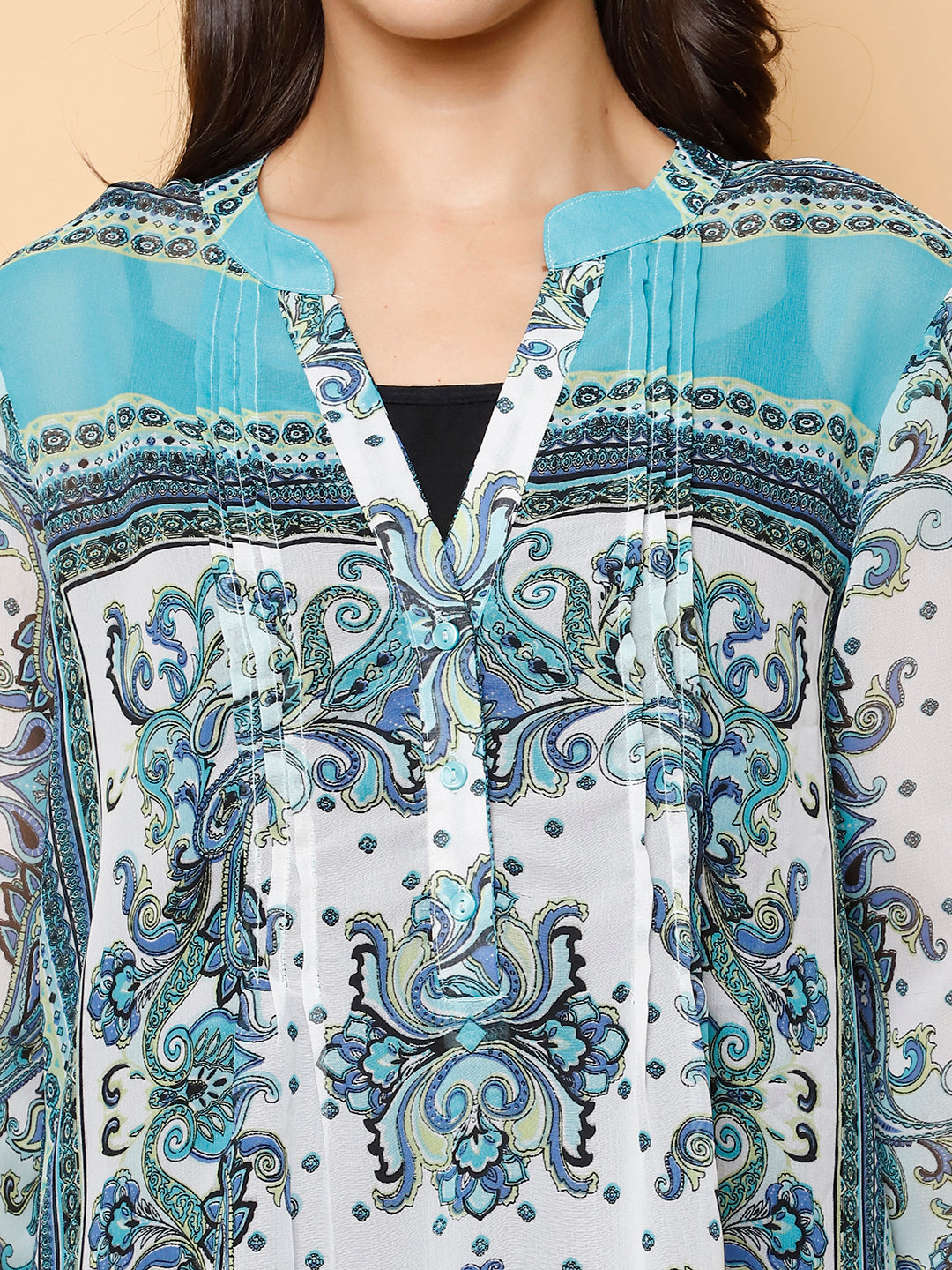 Printed Kurta Style Top
