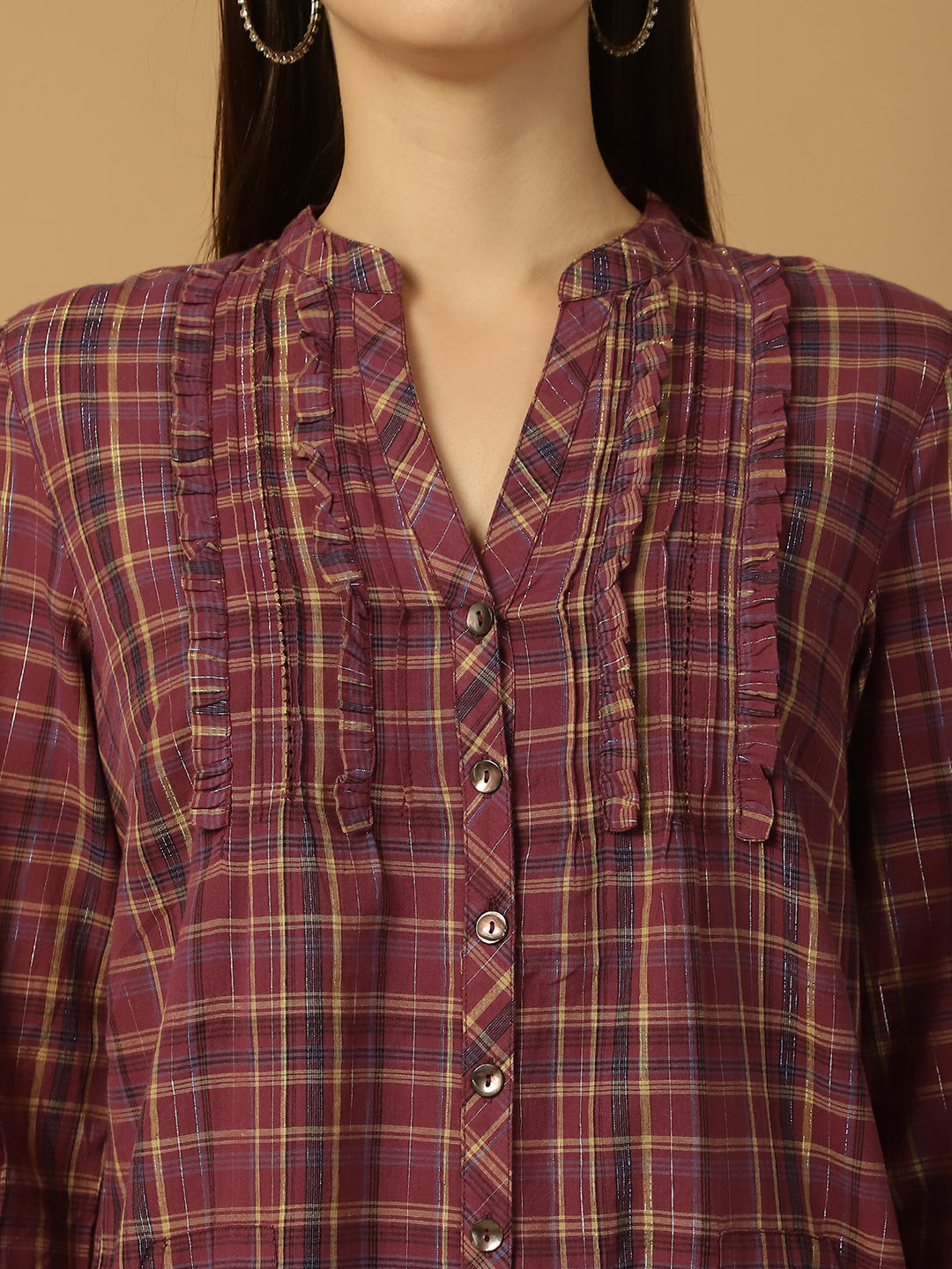 Checked Button-Down Shirt