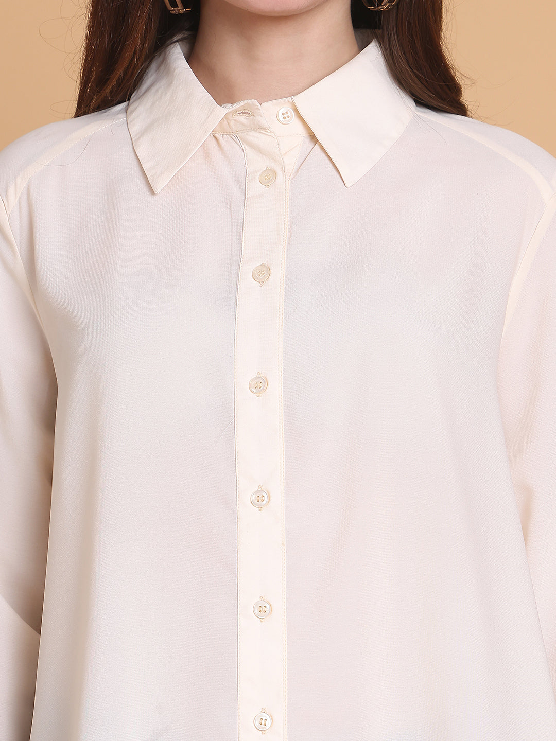 Oversized High-Low Button-Down Shirt