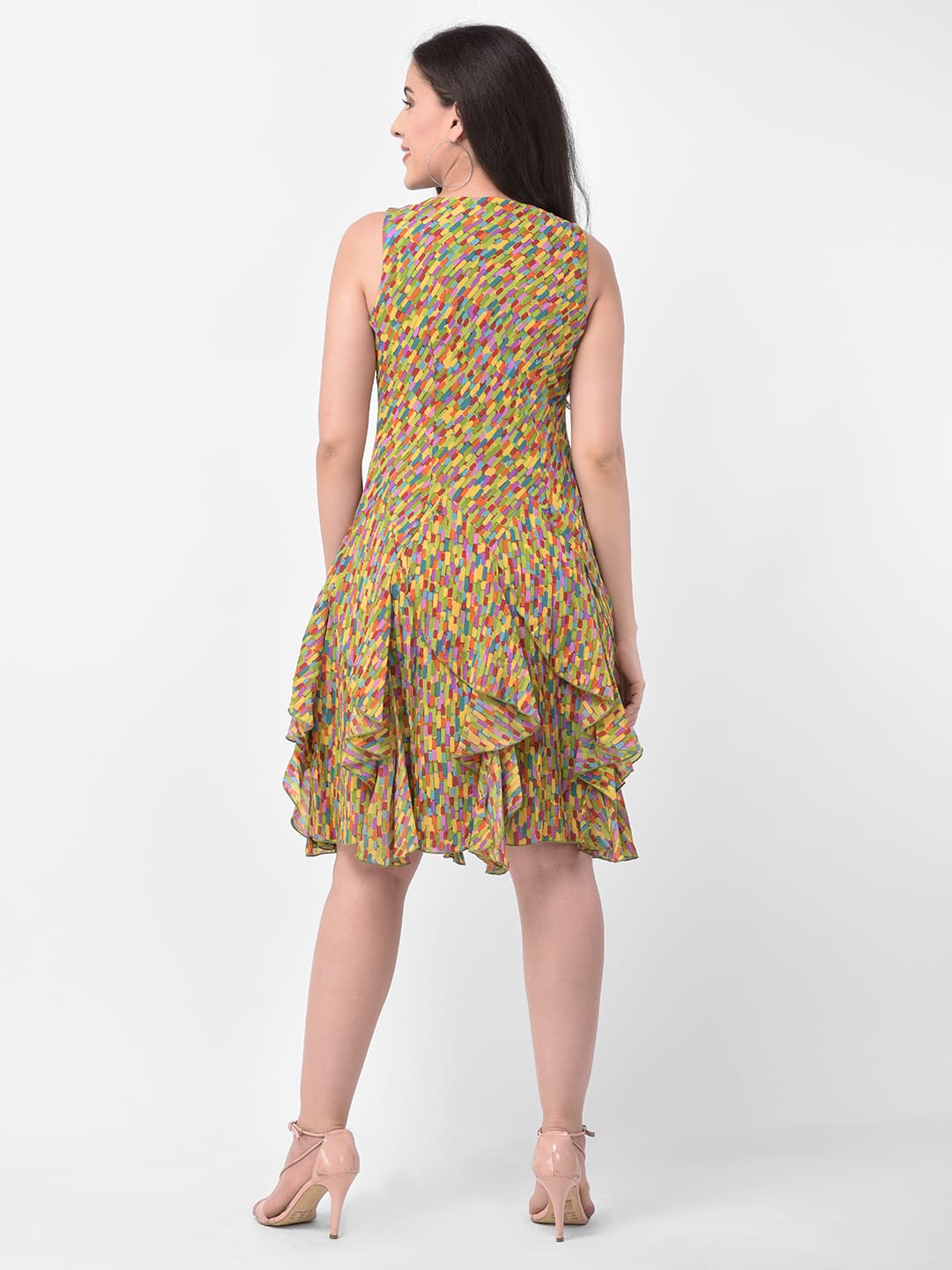 Multi Colored Fit & Flare Dress