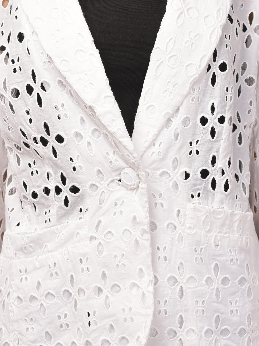 Single Button Schiffli Blazer