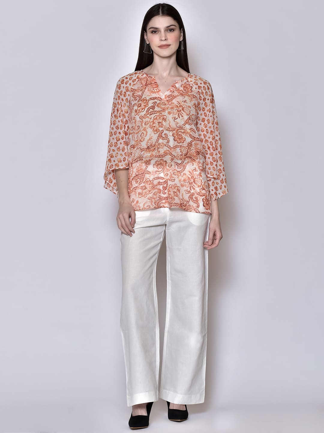 Self Design Floral Top