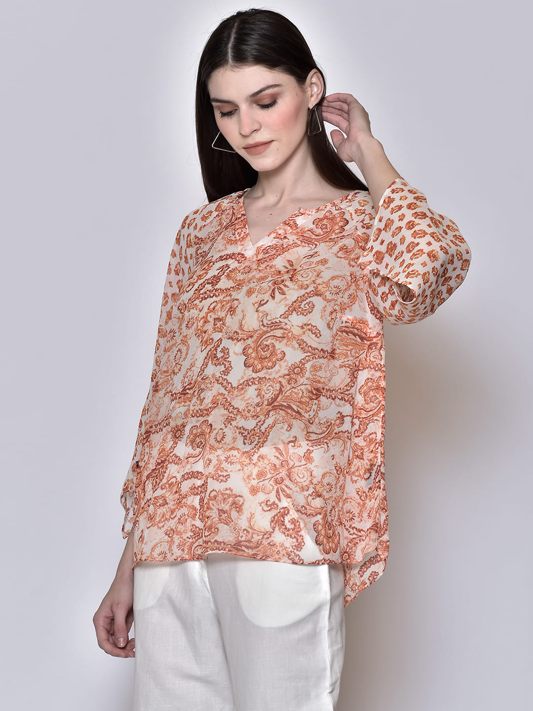 Self Design Floral Top