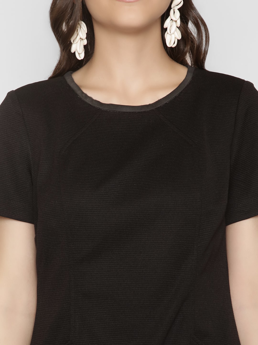Solid Black Sheath Dress