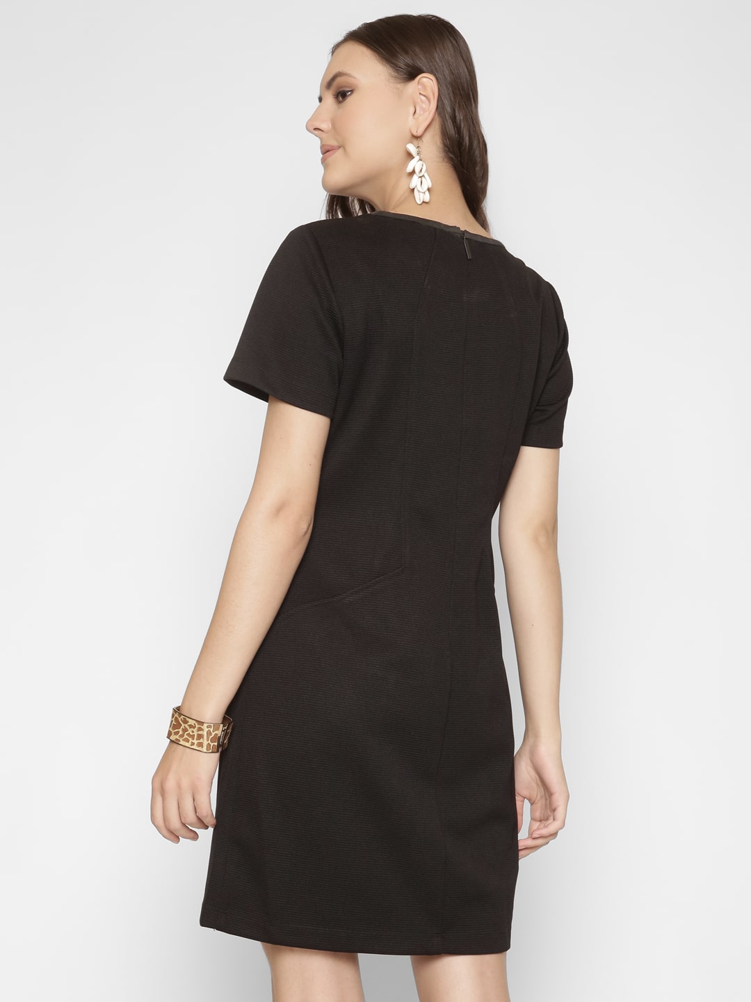 Solid Black Sheath Dress