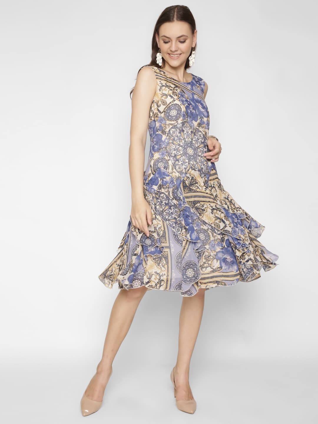 Sleeveless Fit & Flared Dress