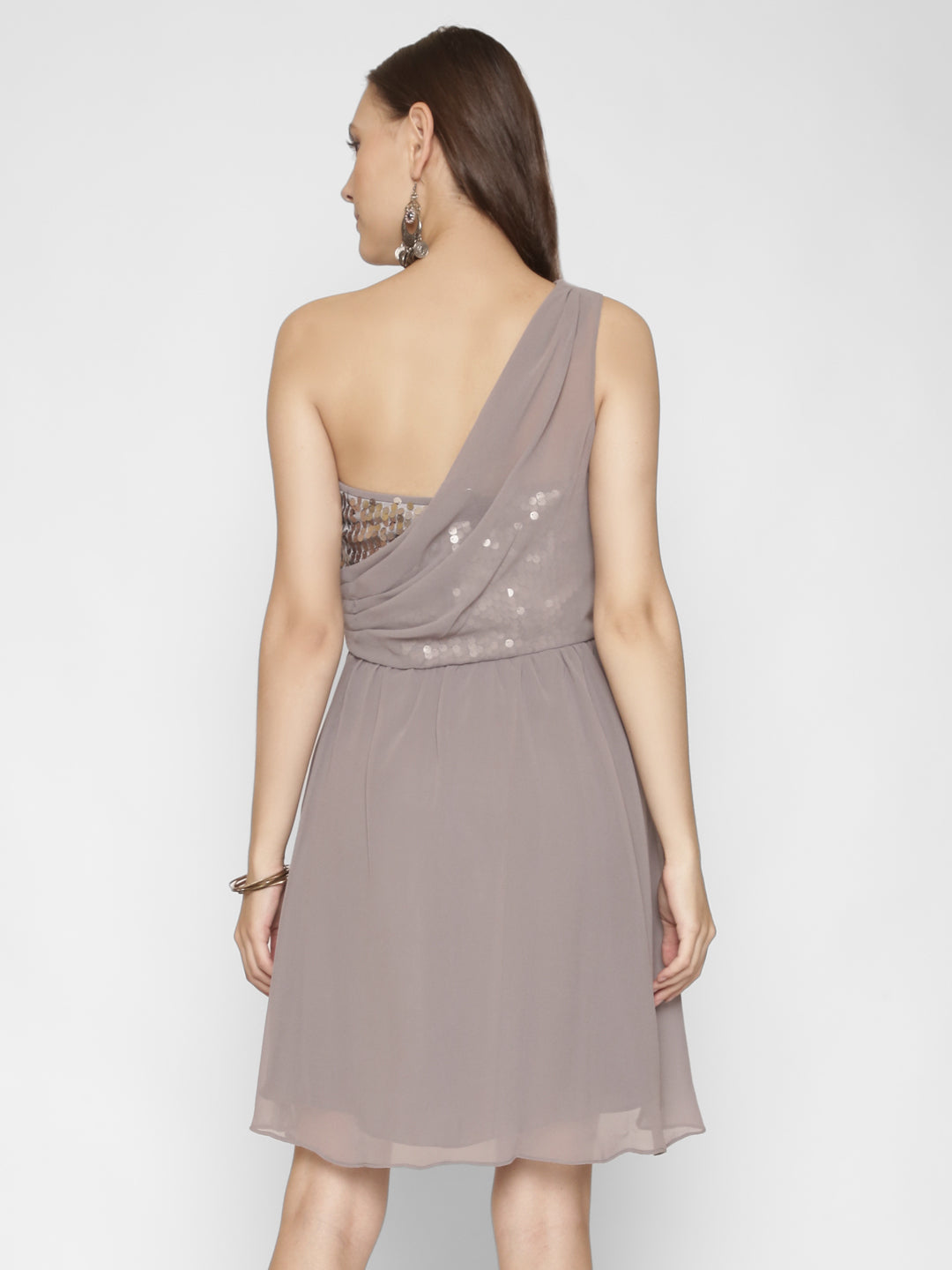 Solid New Neckline Dress