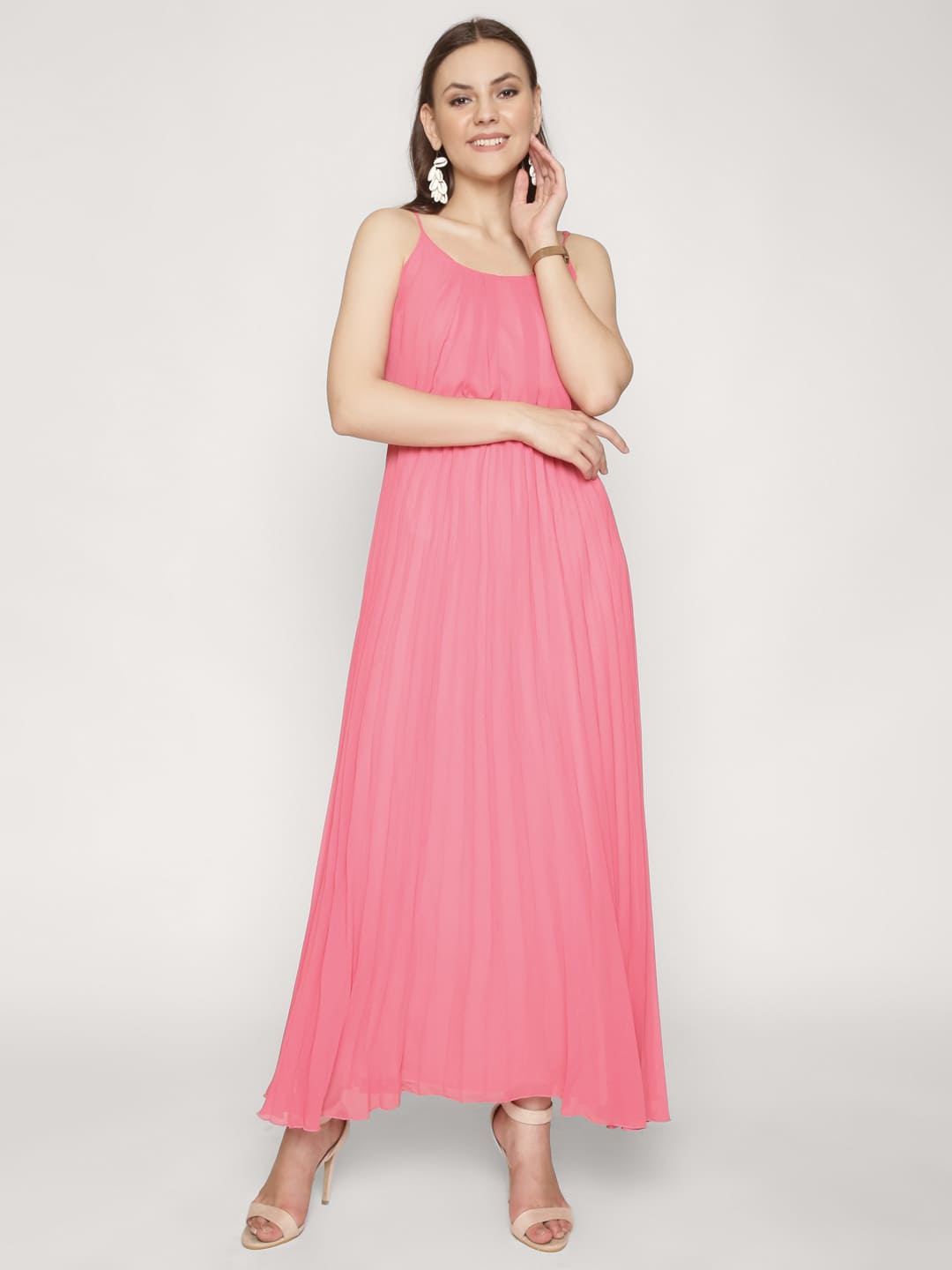 Strappy Crinkled Maxi Dress