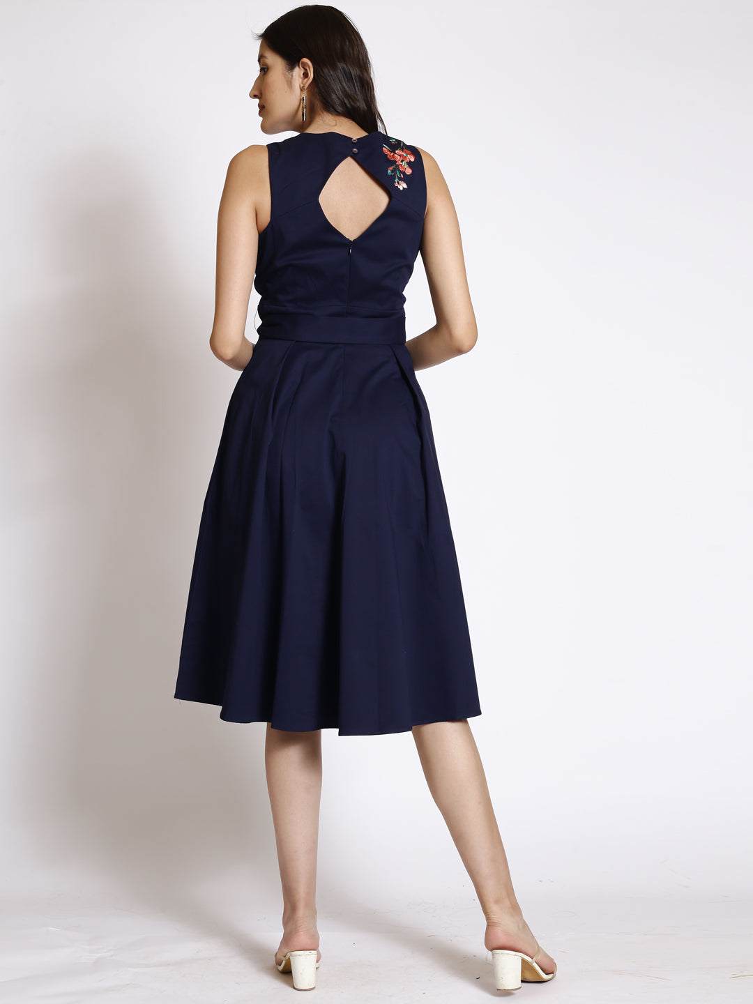 Embroidered Fit & Flare Dress