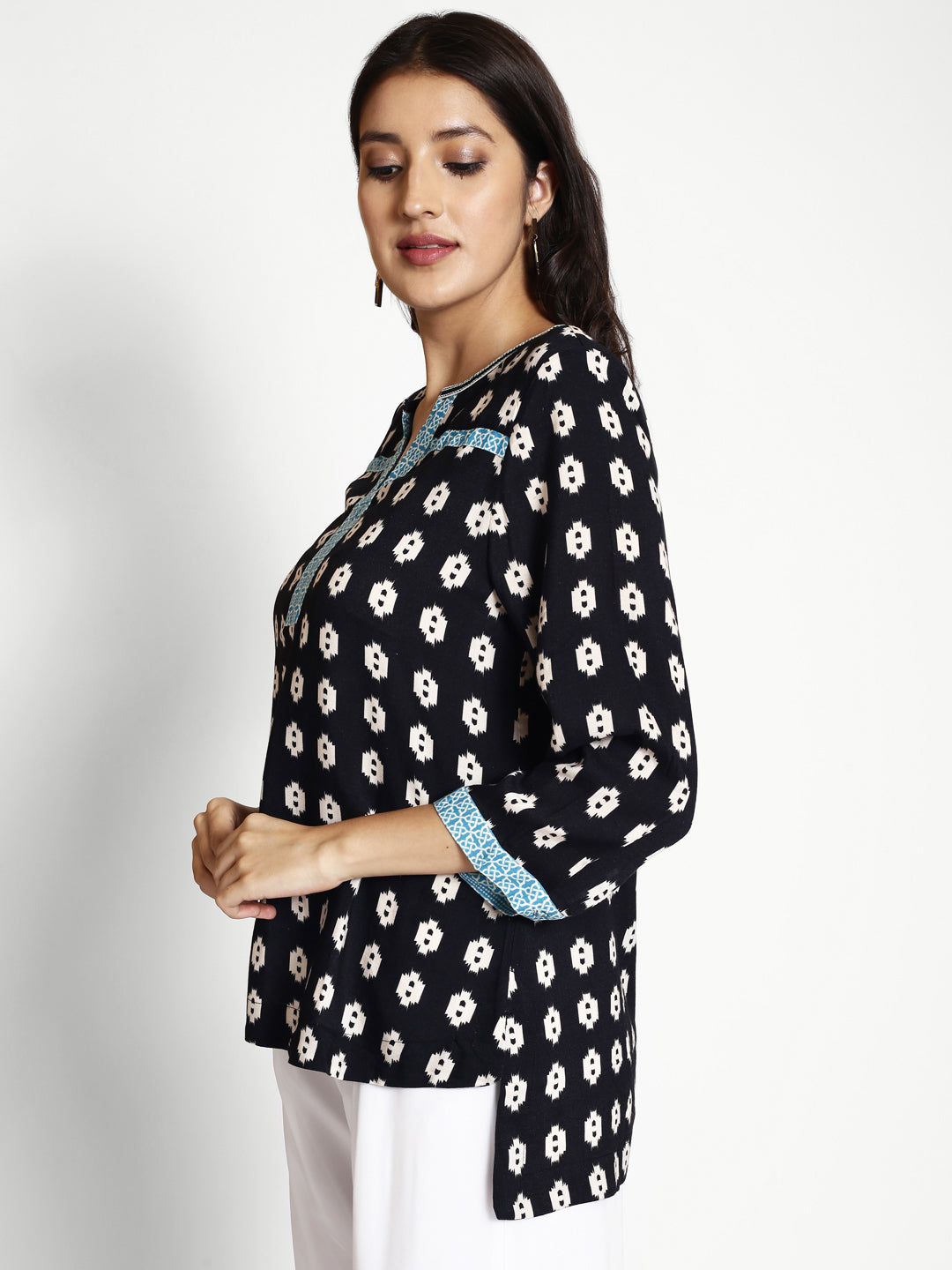 Ethnic Motifs Printed Round Neck Regular Top