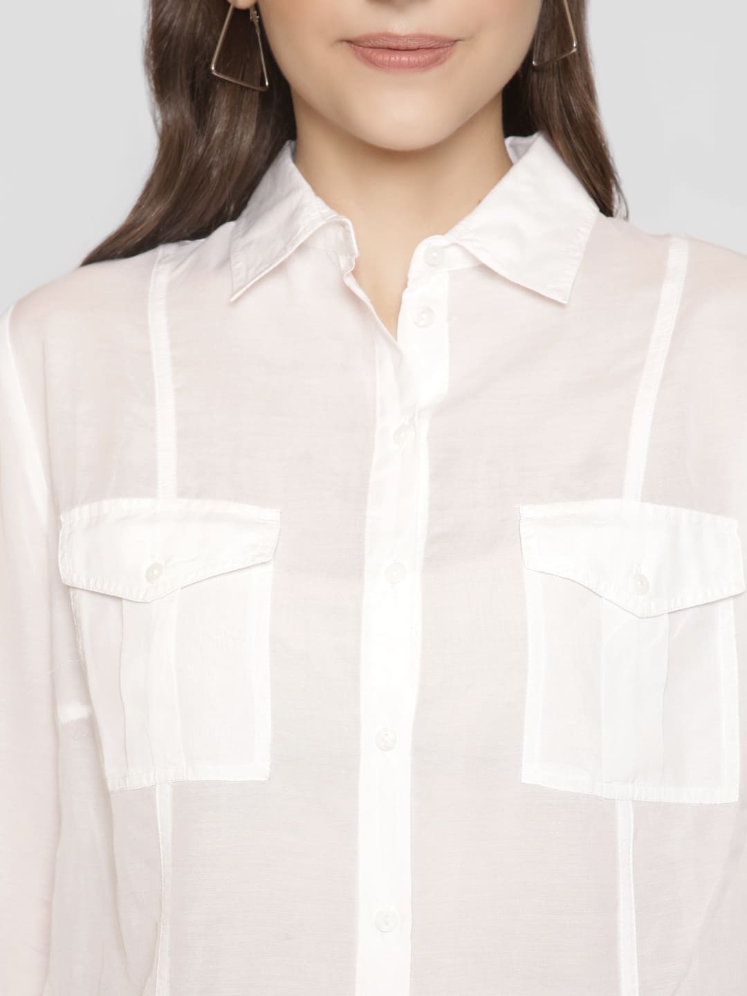 Full-Length Classic Shirt with Double Pockets