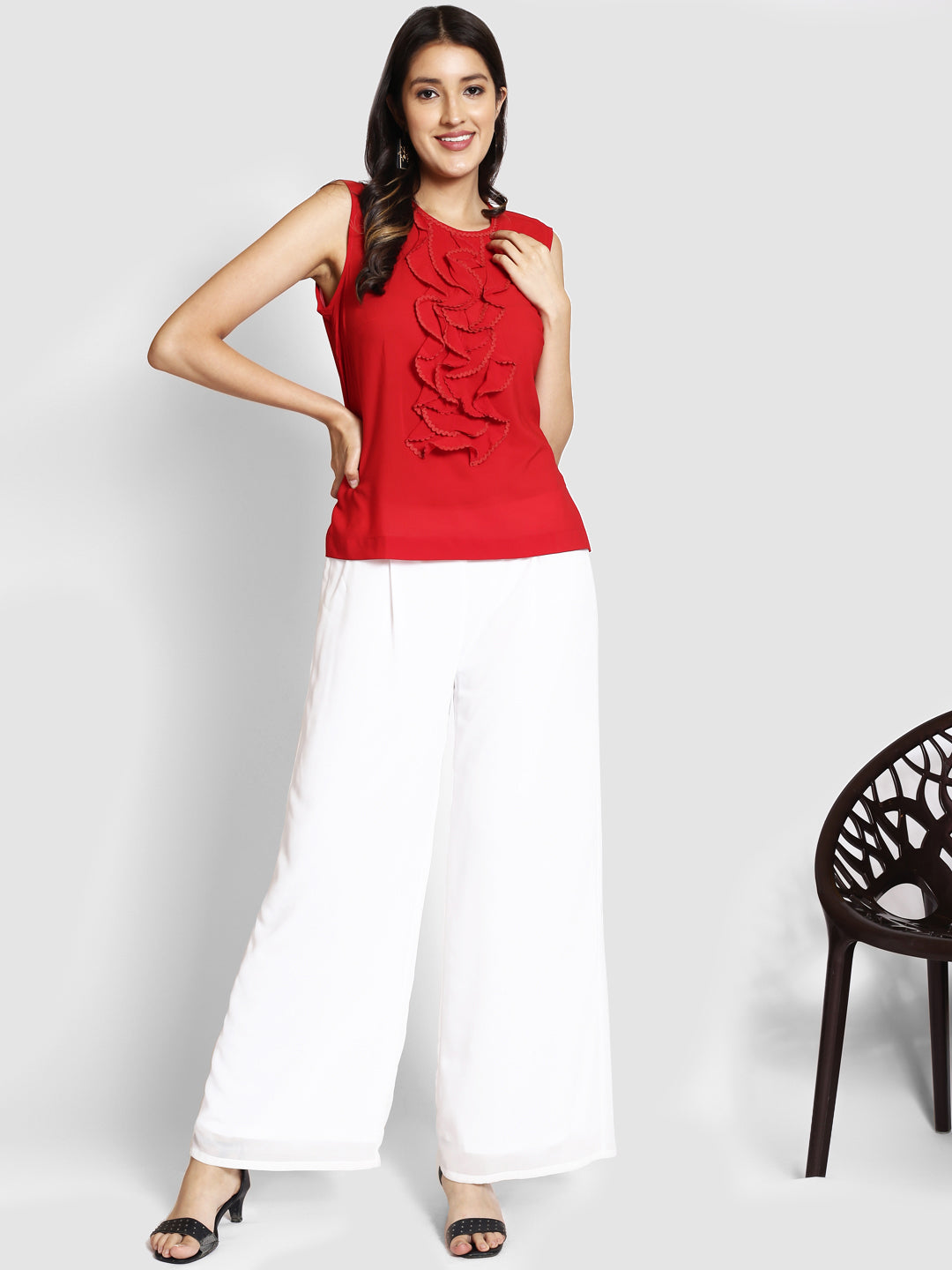 Sleeveless Ruffles Top