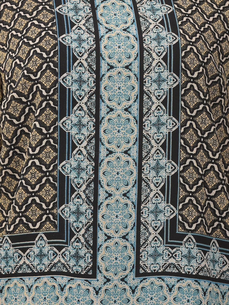 Women Geometric Floral Motif Printed Two-Tone Top