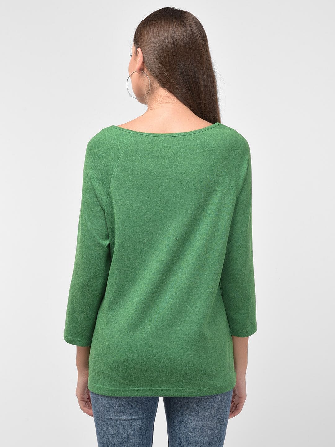 Women Tie Up Detail White Round Neck Boxy Top