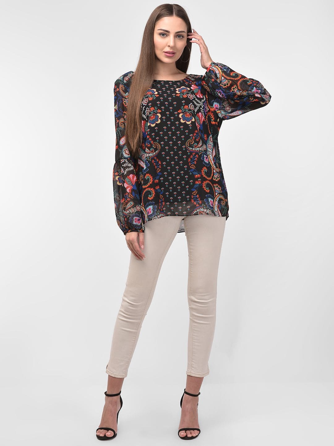 Full Sleeves Floral Printed Top