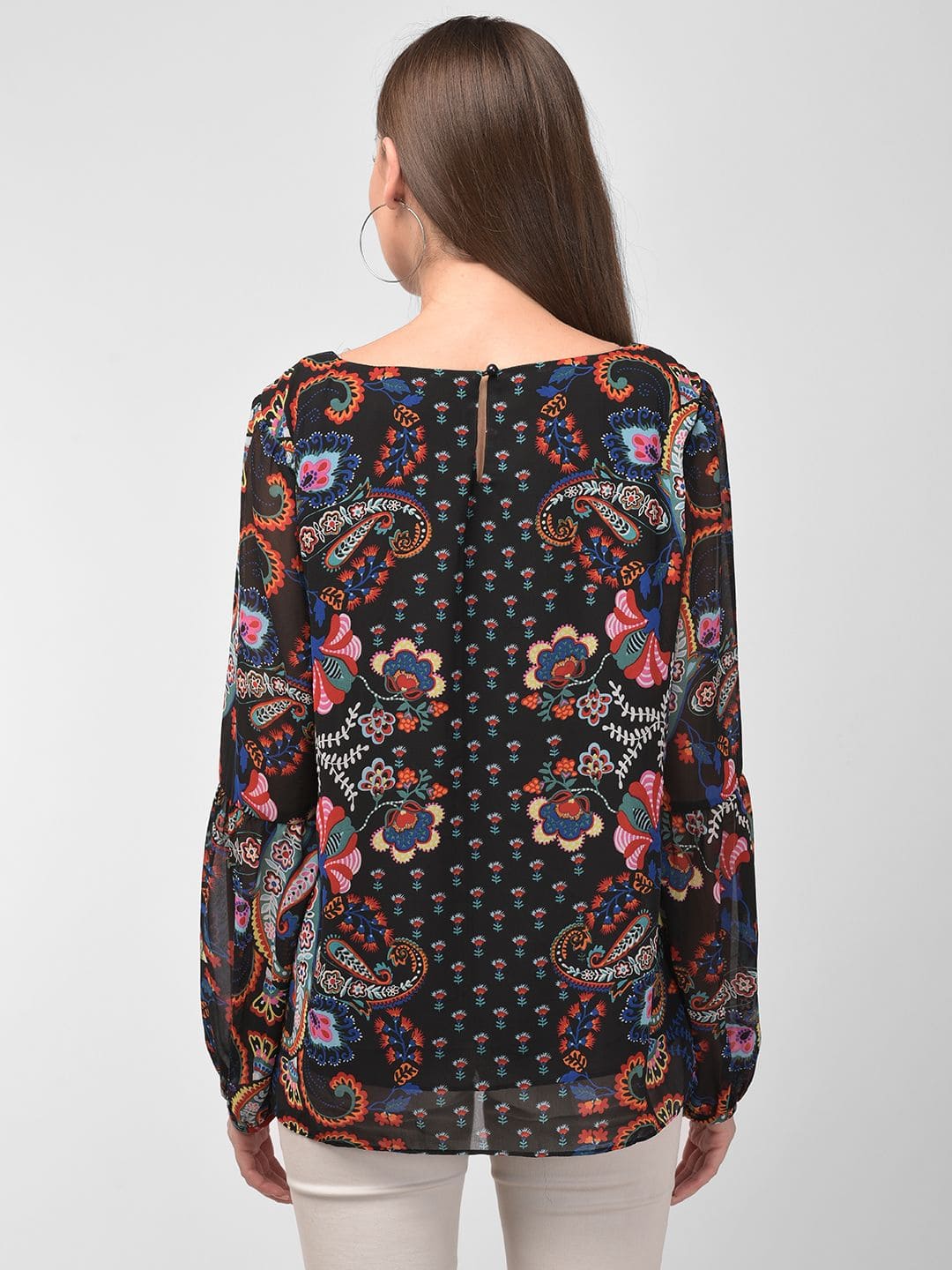 Full Sleeves Floral Printed Top