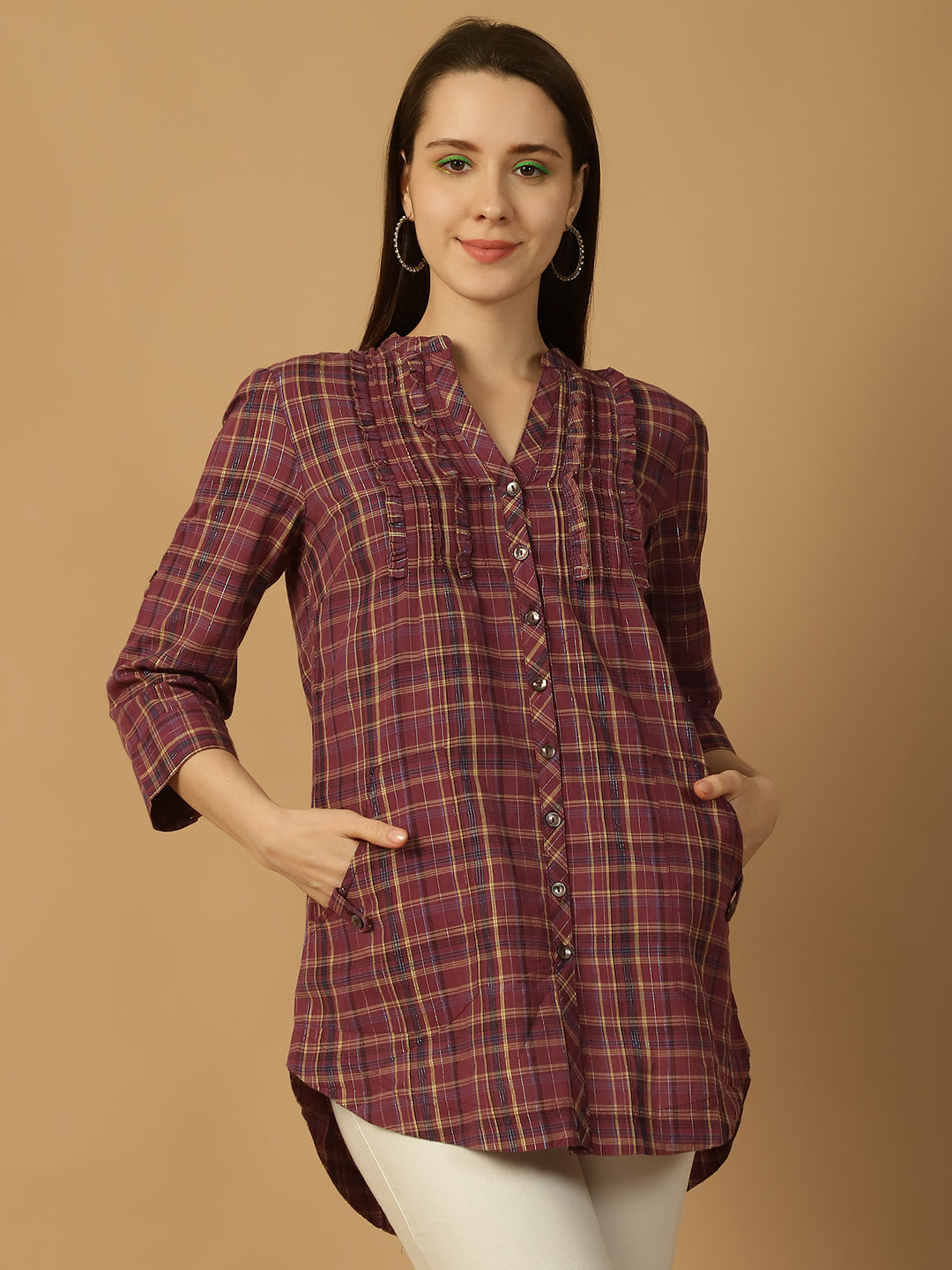 Checked Button-Down Shirt