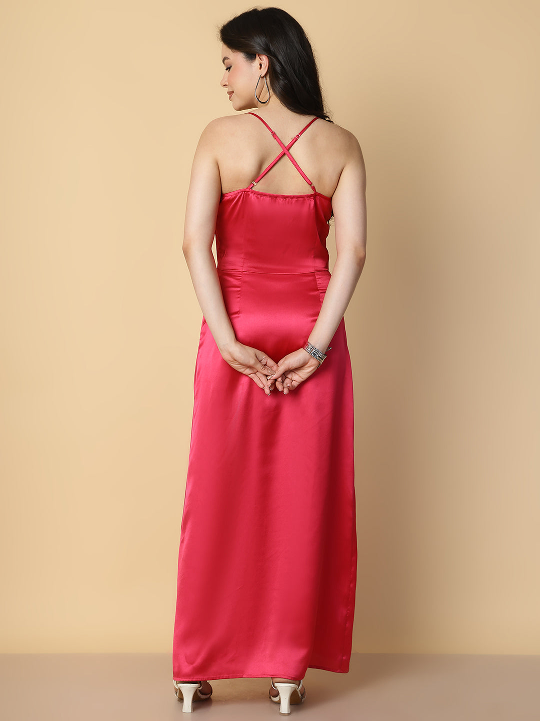 Satin Cocktail Maxi dress