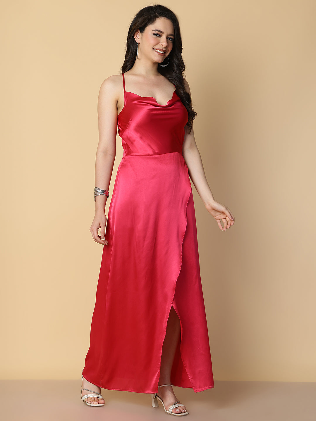 Satin Cocktail Maxi dress
