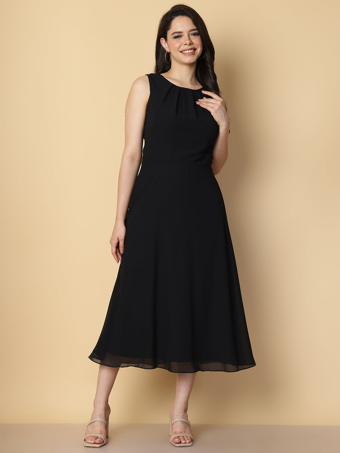 Women’s Classic Black A-Line Dress