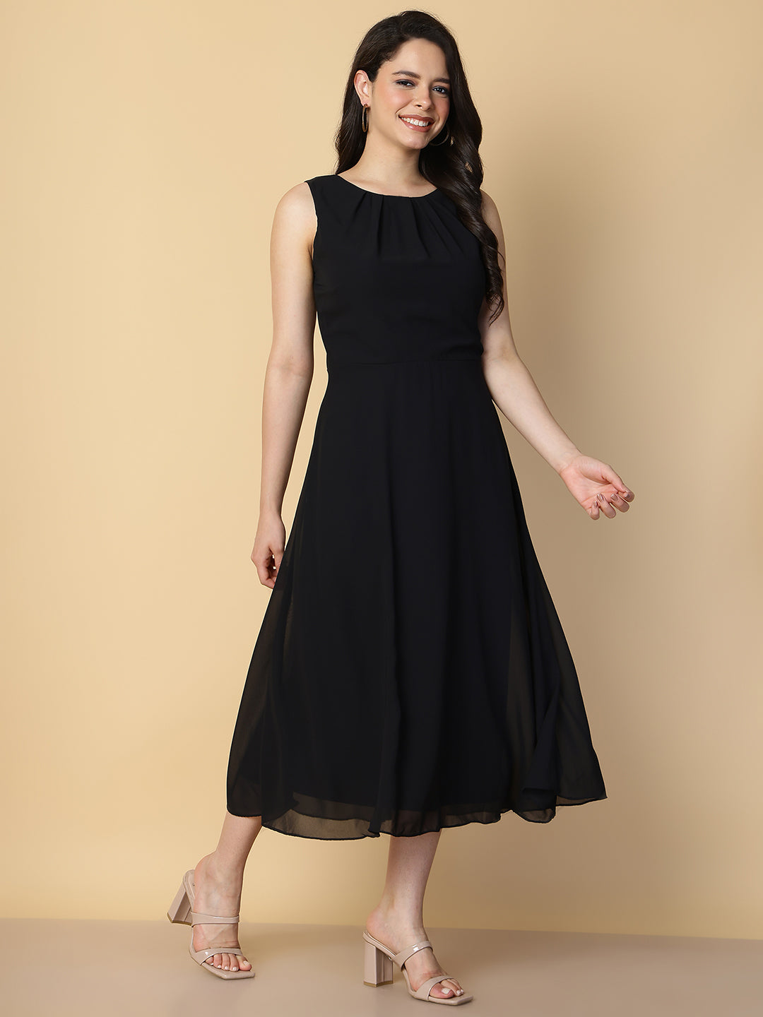 Women’s Classic Black A-Line Dress
