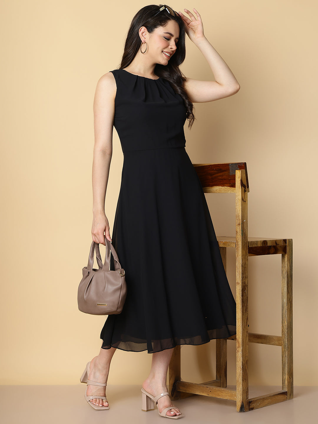 Women’s Classic Black A-Line Dress