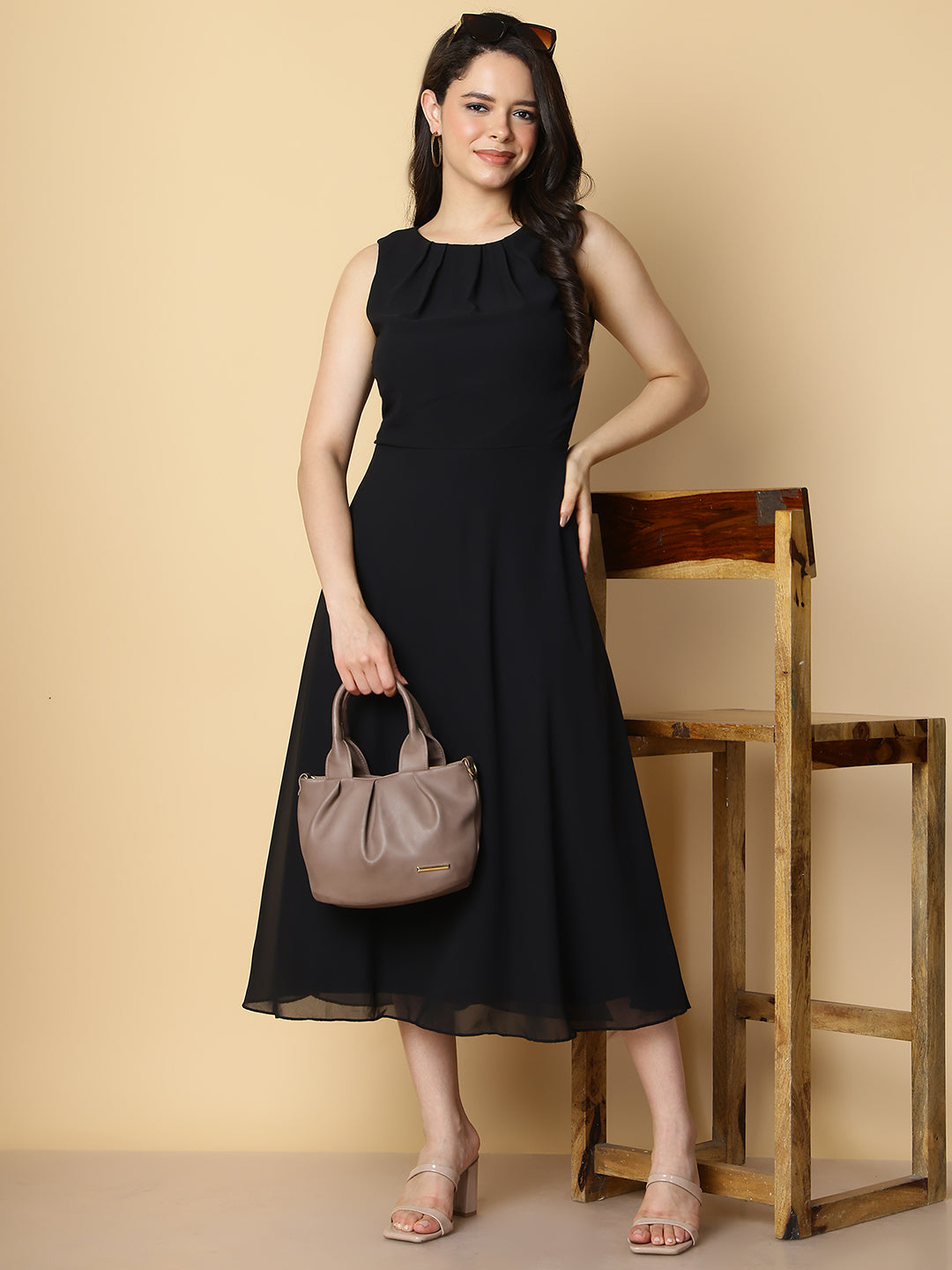 Women’s Classic Black A-Line Dress