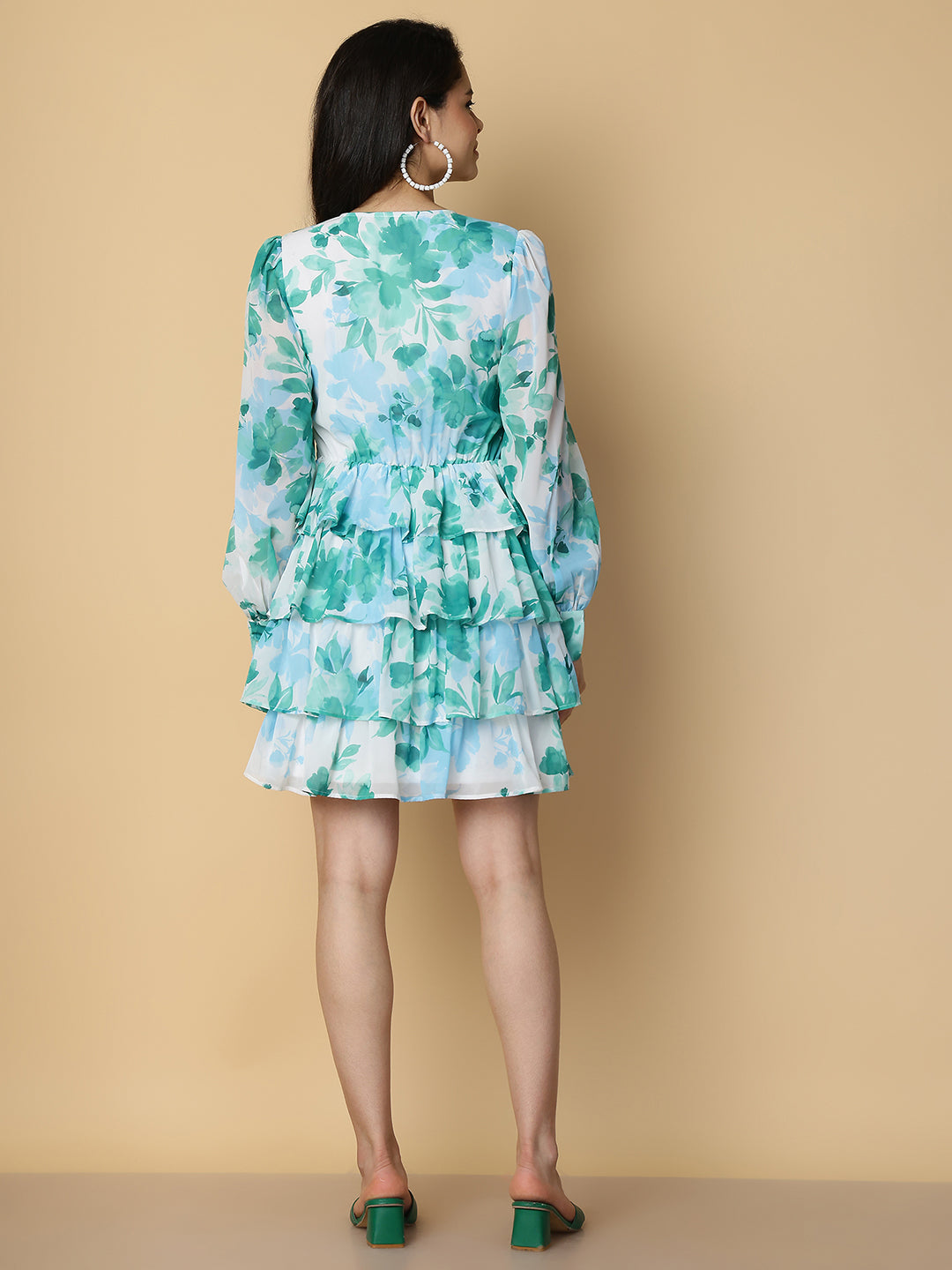 Floral Tiered Mini Dress