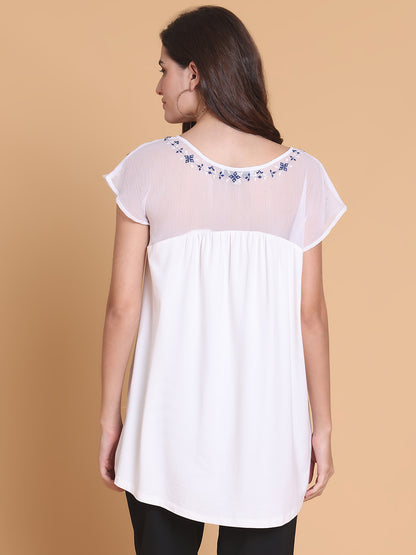 Embroidered Tunic Top