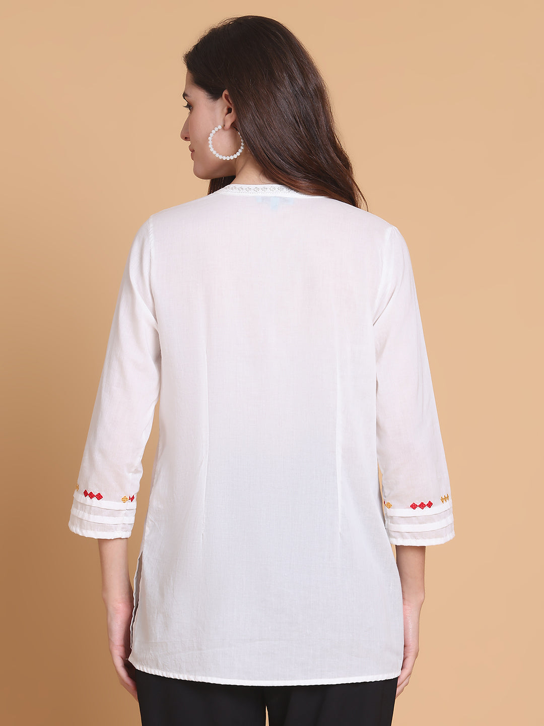 Women's White Cotton Tunic