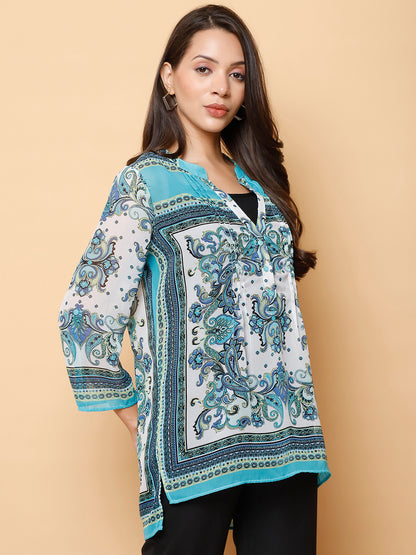 Printed Kurta Style Top