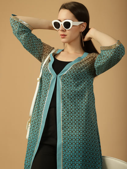 Sequined  Open Front Shrug