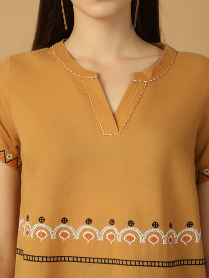 Embroidered Cotton Top