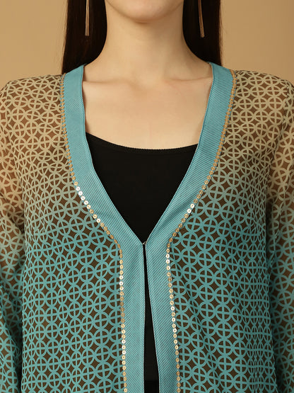 Sequined  Open Front Shrug