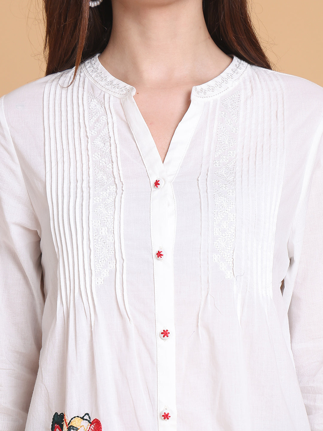 Women's White Cotton Tunic