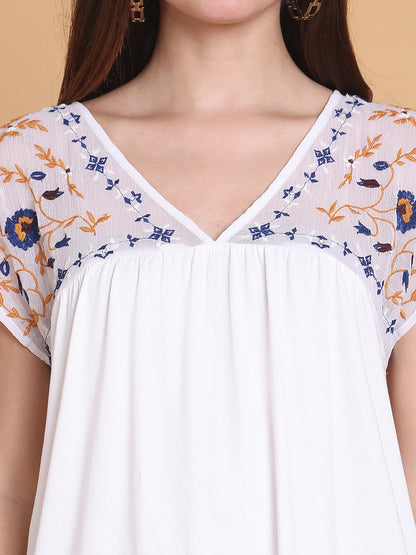 Embroidered Tunic Top
