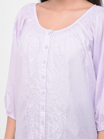 Round Neck Cotton Top