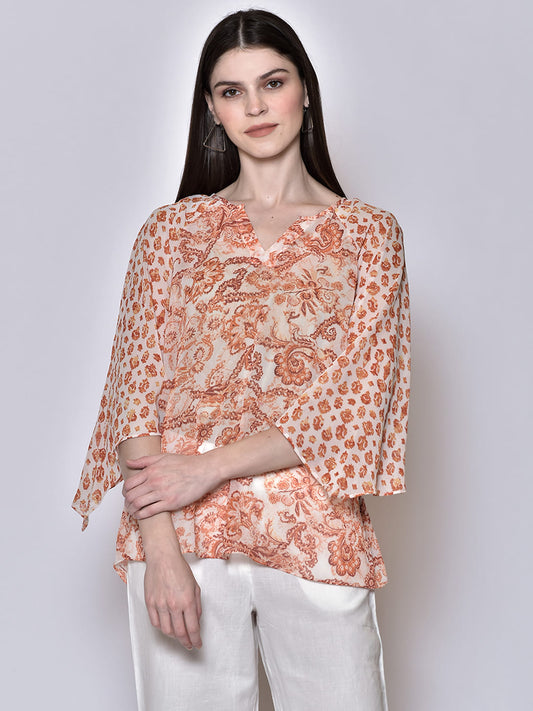 Self Design Floral Top