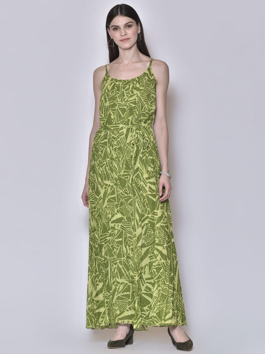 Strappy Floral Print Maxi Dress