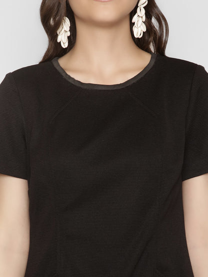 Solid Black Sheath Dress