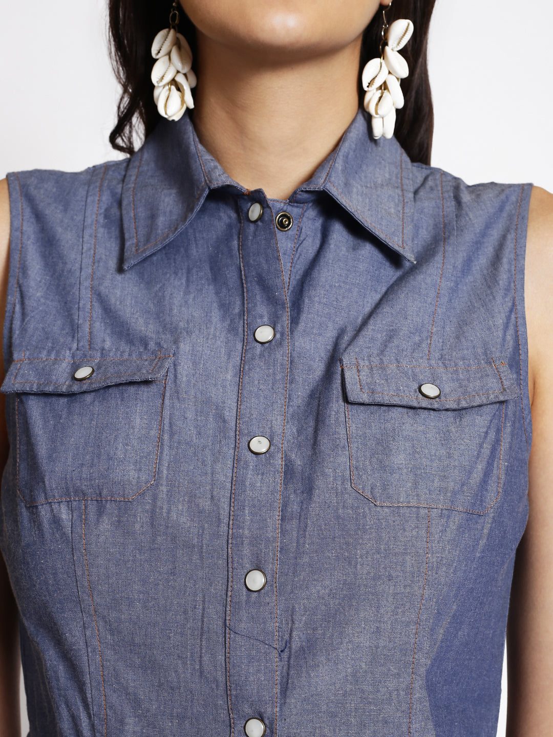 Denim Shirt Midi Dress